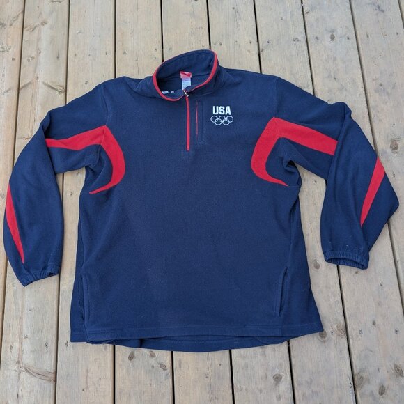 Team USA Olympic Games Fleece Pullover - Navy & Red - Picture 1 of 6